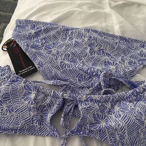 No Boundaries Purple Floral Bandeau Set